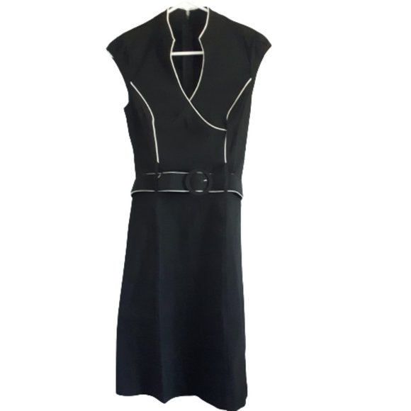 Le Chateau Black Dress with Belt - Picture 1 of 8